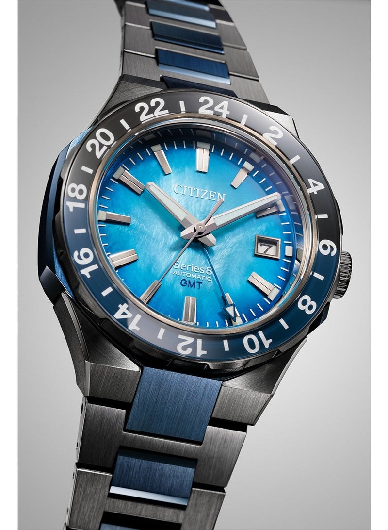 CITIZEN Limited Edition Series8 880 GMT Men’s Automatic Watch NB6036‑52N, 41 mm Blue Dial & Two‑Tone Stainless Steel Bracelet, 100 m WR - Image 1